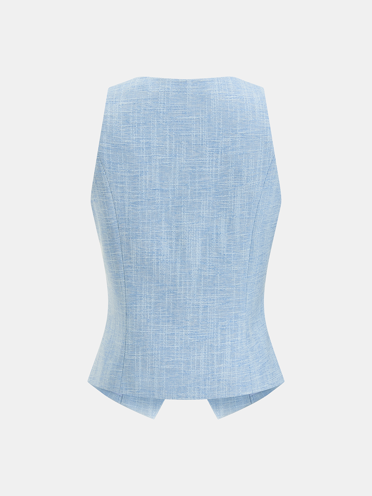 Textured Metal Button Vest & Shorts Set