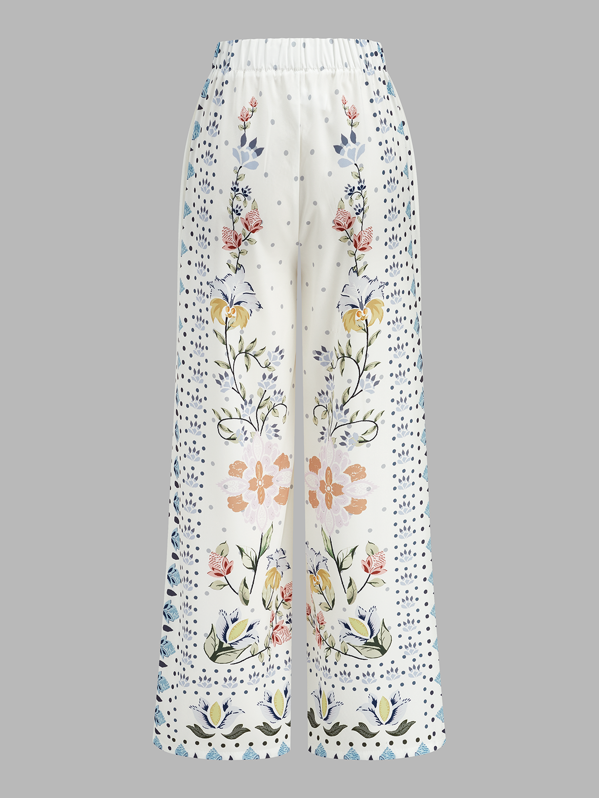 Floral Print Sleeveless Tie Front Top & Pants Set