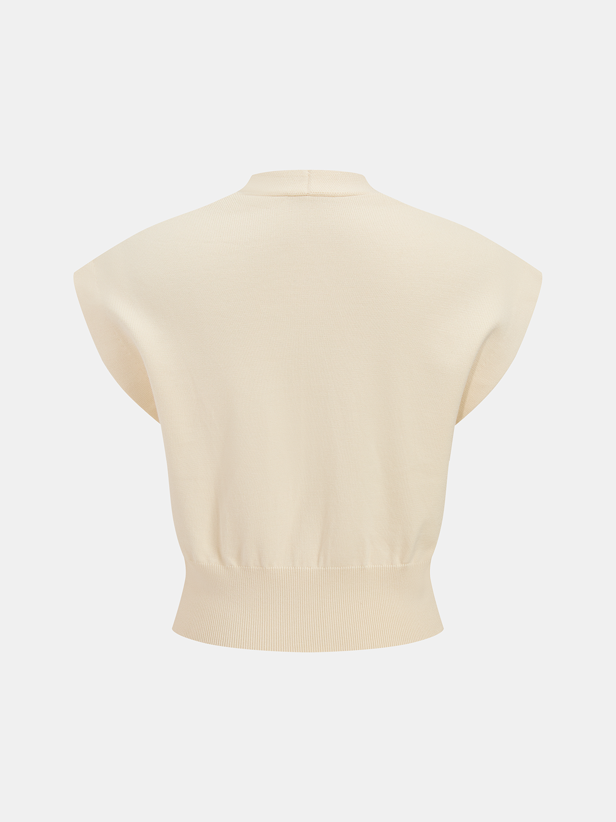 V-Neck Cap Sleeve Knit Top