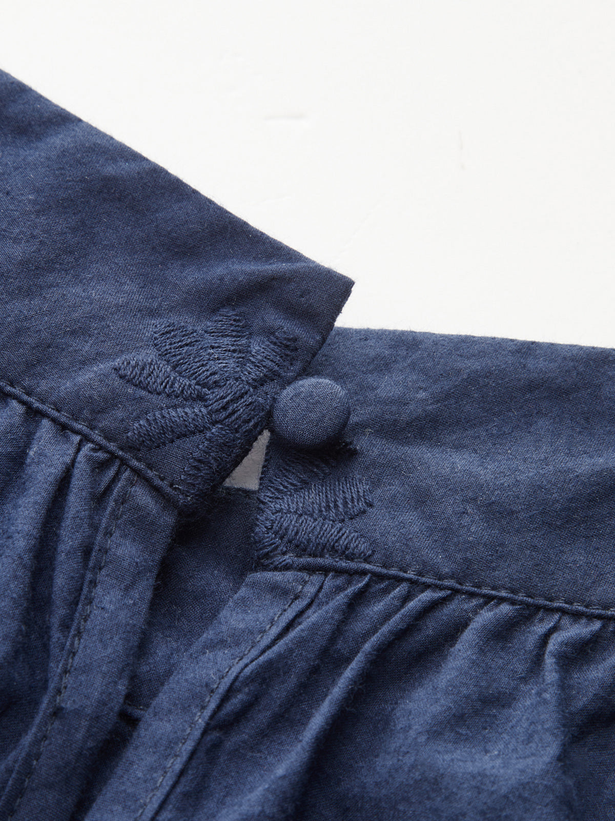 Eyelet Embroidery Top & Tie-Cuff Pants Set