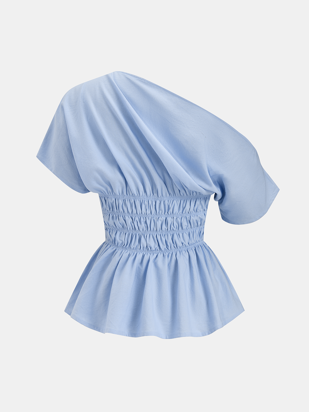 Off Shoulder Smocked Peplum Top & Shorts Set