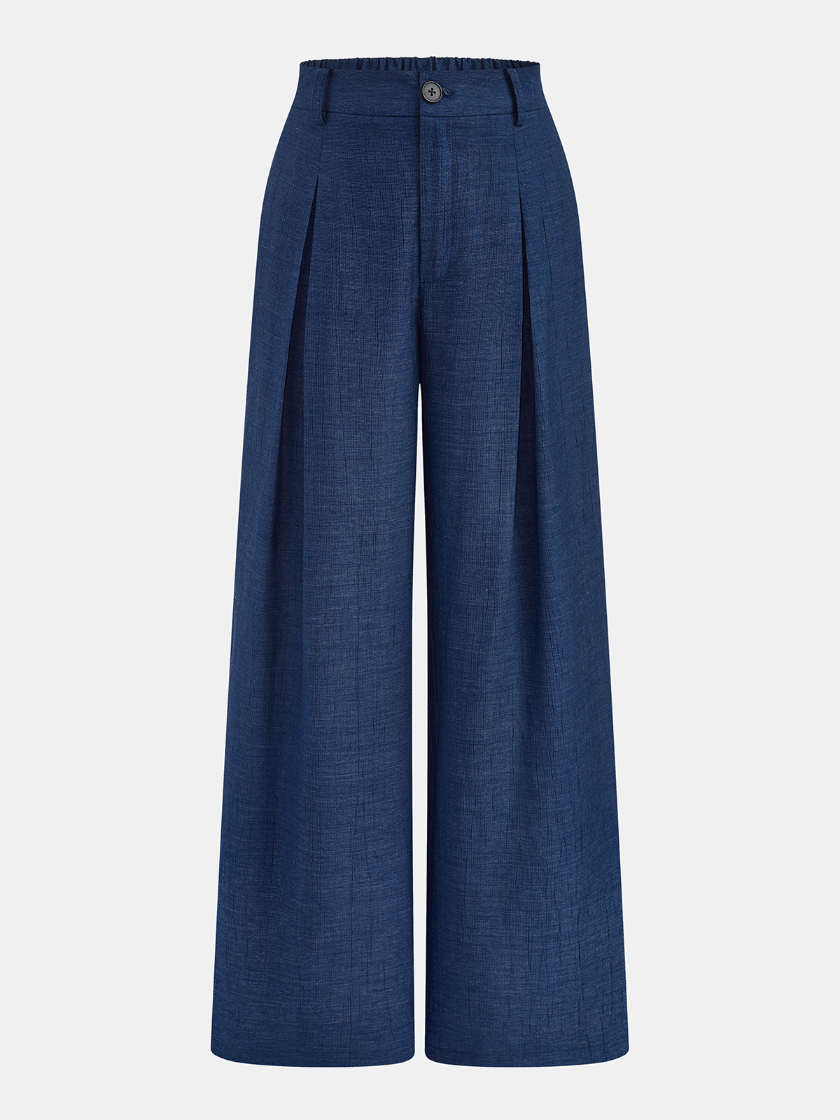 Faux Denim Tie Waist Top & Pants Set