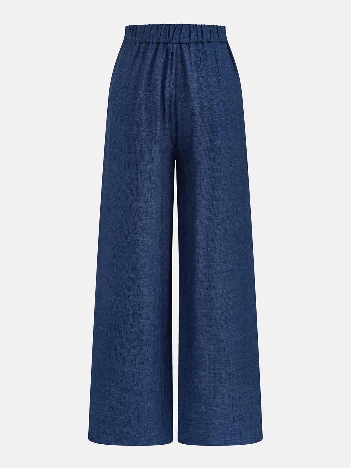 Faux Denim Tie Waist Top & Pants Set