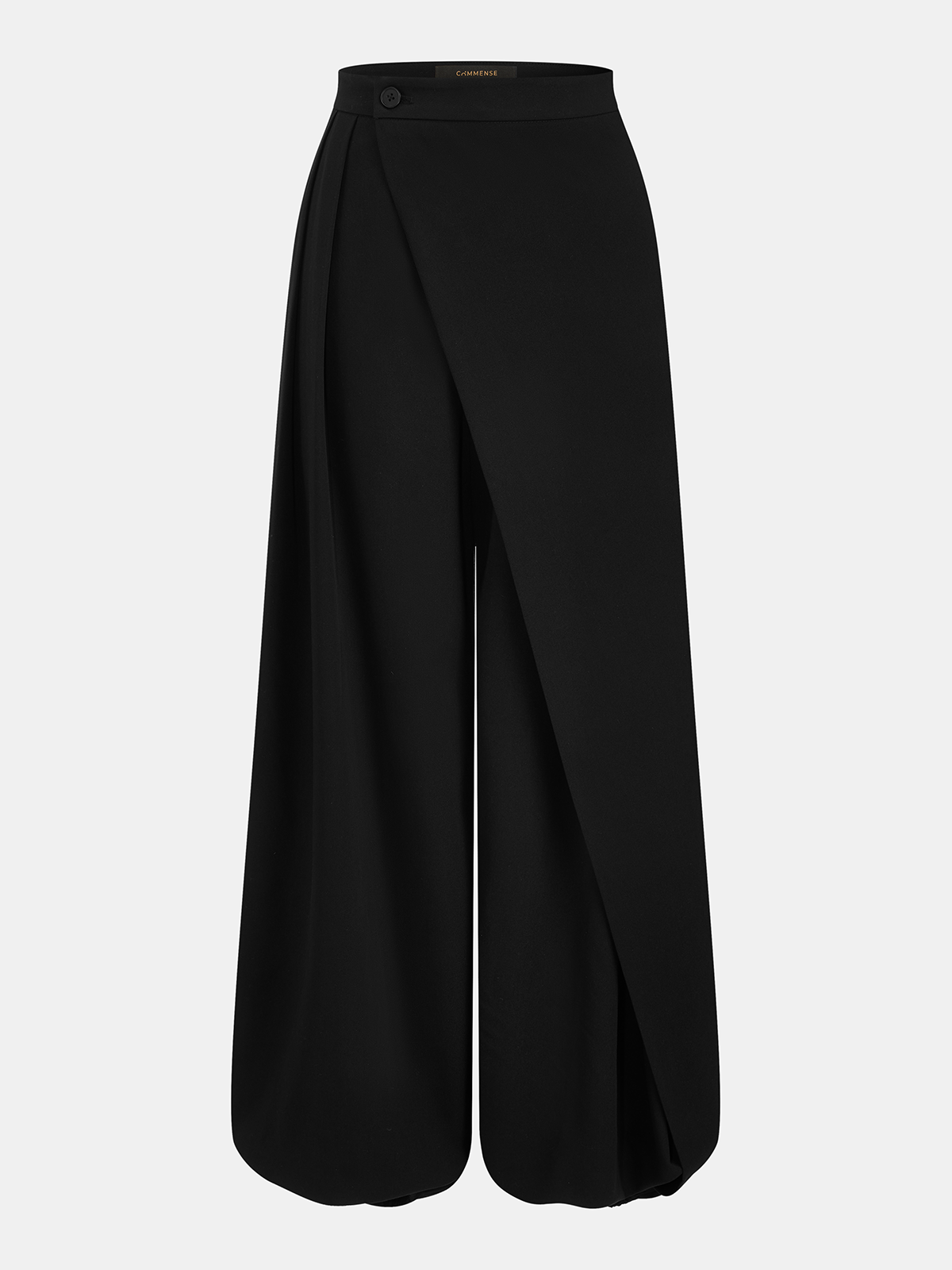 Asymmetric Overlay Loose Wide Leg Pants
