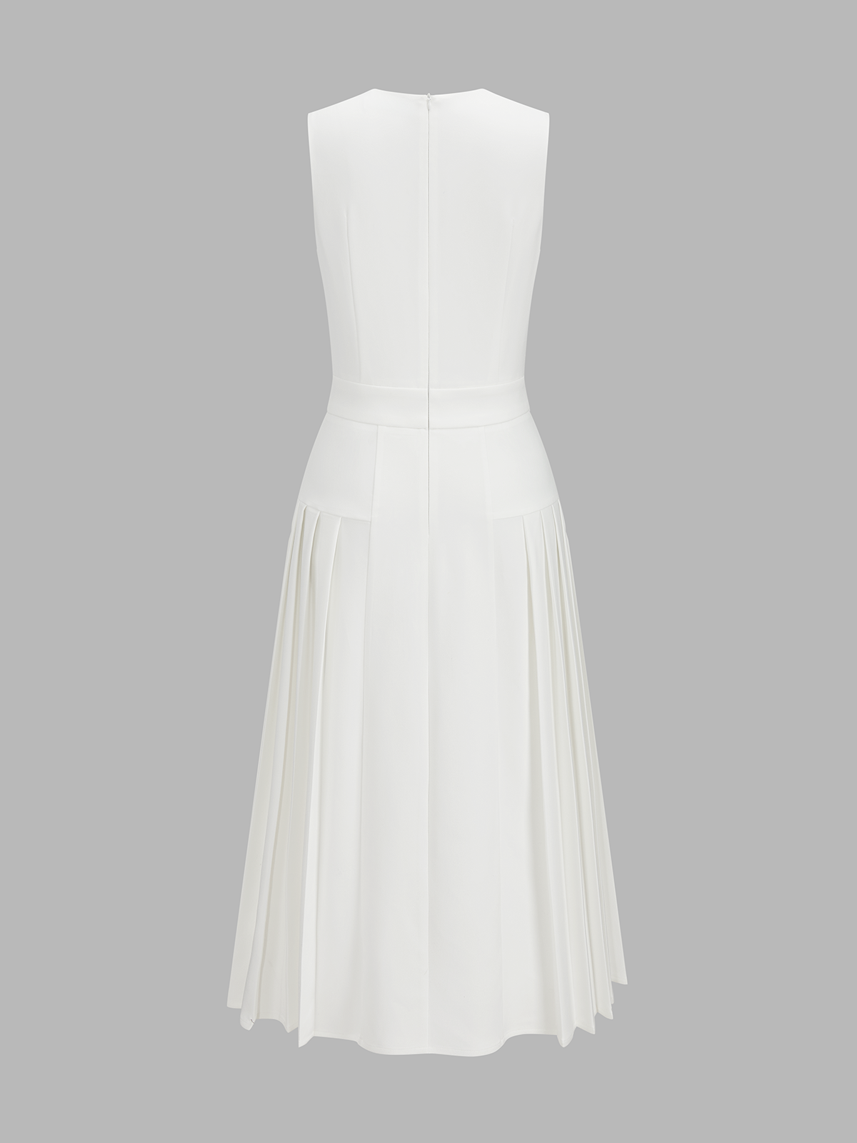 Sleeveless Pleated Midi Dress
