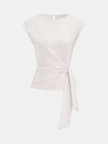 Tie Waist Sleeveless Top & Wide Leg Pants Set