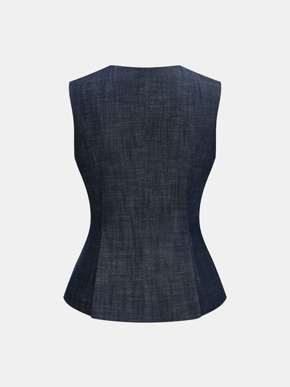 Cotton Blend Sleeveless Top & Pants Set