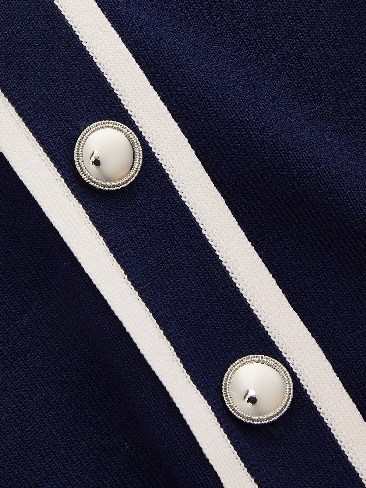 Contrast Trim Belted Short Sleeve Knit Dress