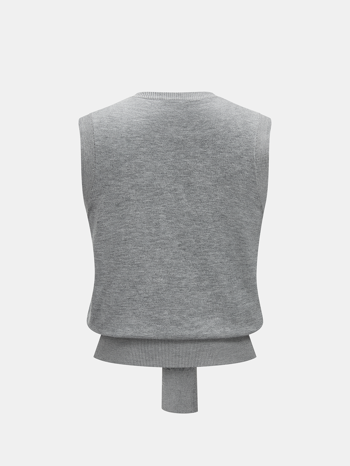 Knotted Scarf Design Sleeveless Knit Vest Top