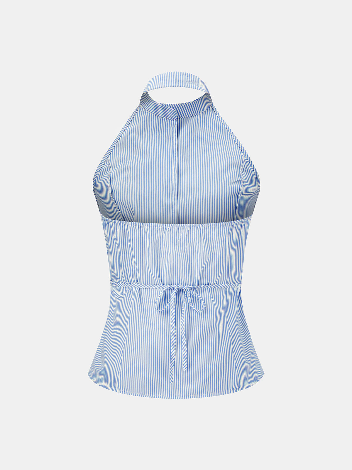 Bow Tie Striped Halter Tank Top