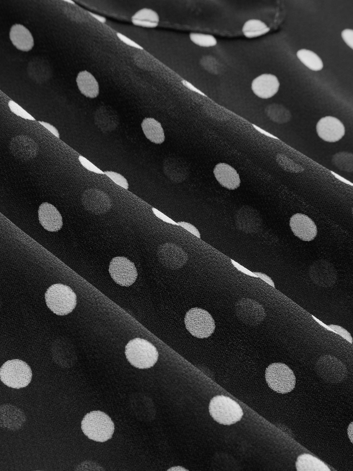 Polka Dot Sheer Shirt & Mini Skirt Set