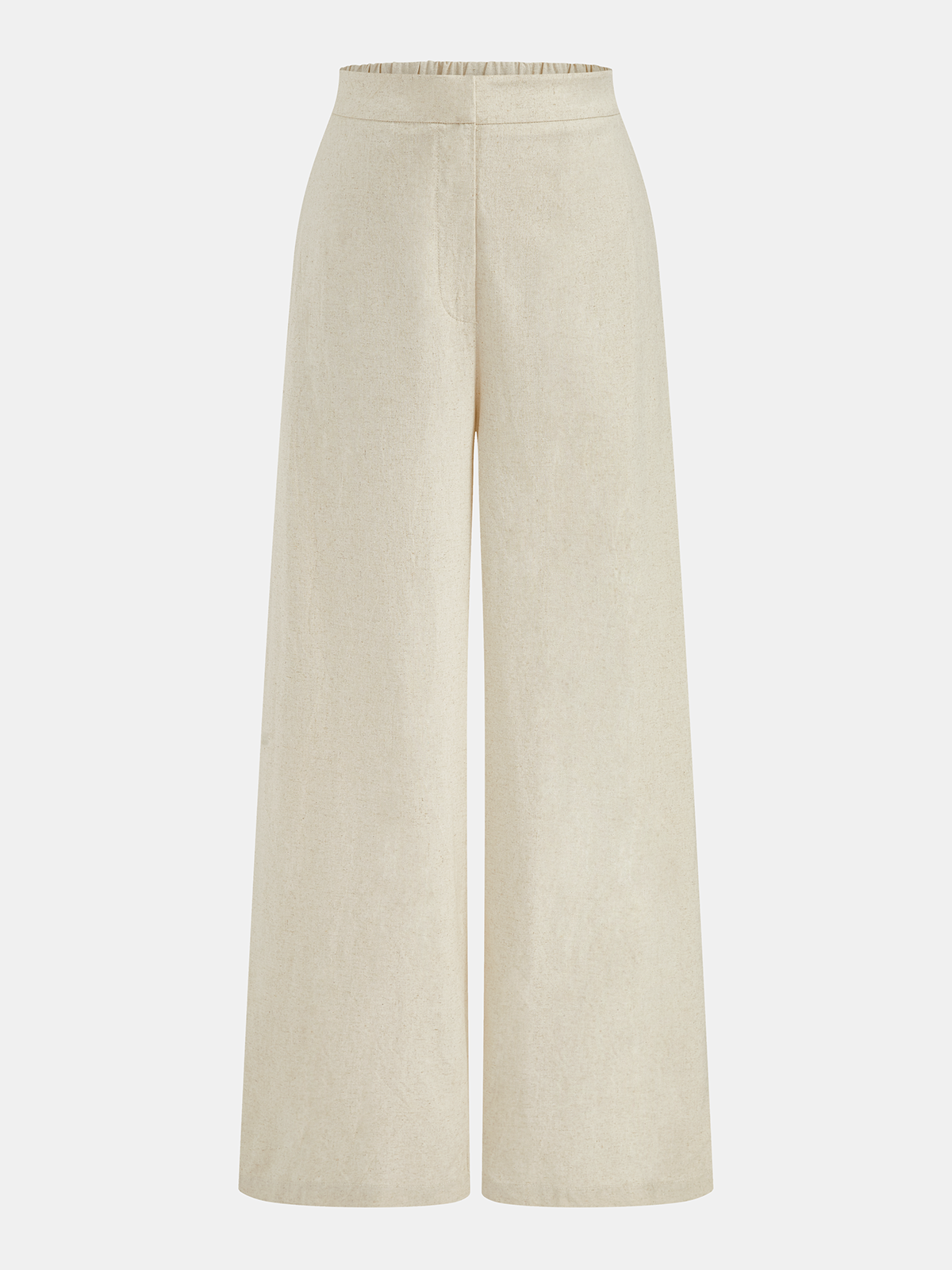 Linen Blend One Shoulder Top & Pants Set