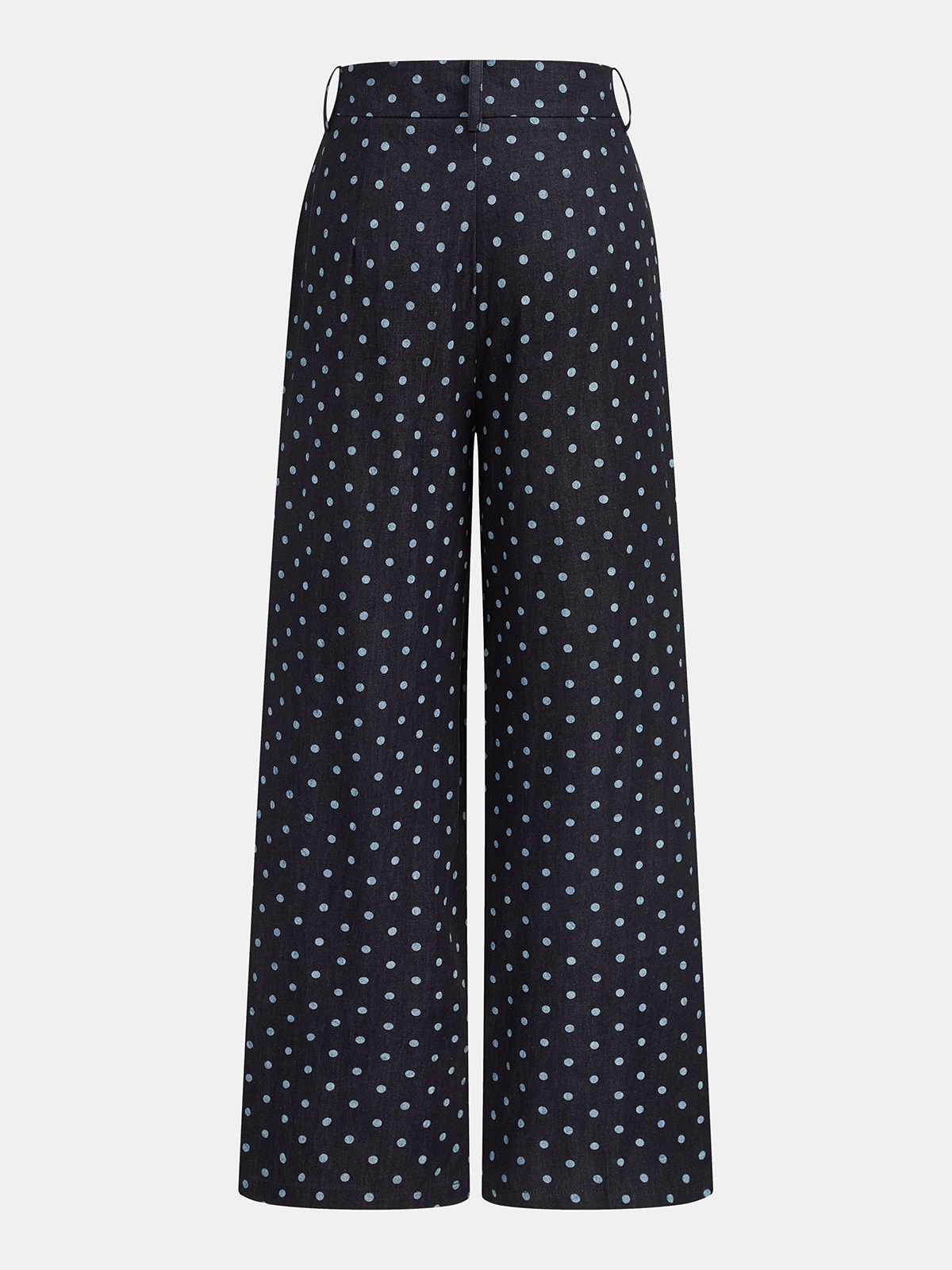 Denim Polka Dot Crop Top & Pants Set
