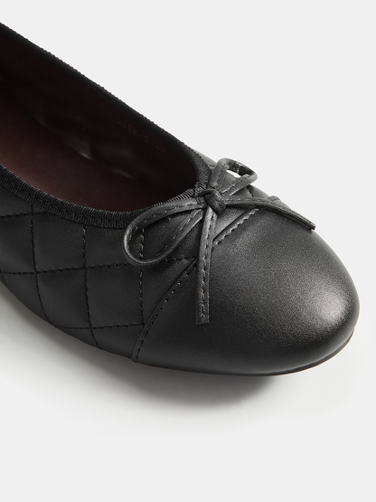 Quilted Bowknot Ballet Flats