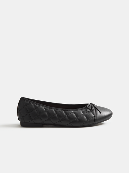 Quilted Bowknot Ballet Flats