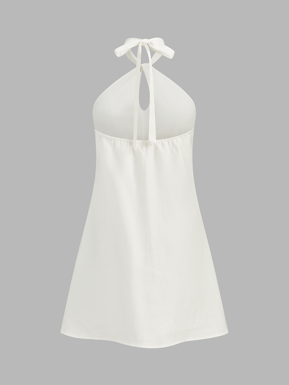 Halter Linen Blend Mini Dress
