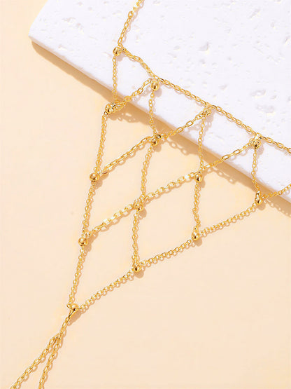 Fishnet Mesh Hand Finger Bracelet