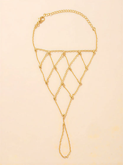 Fishnet Mesh Hand Finger Bracelet