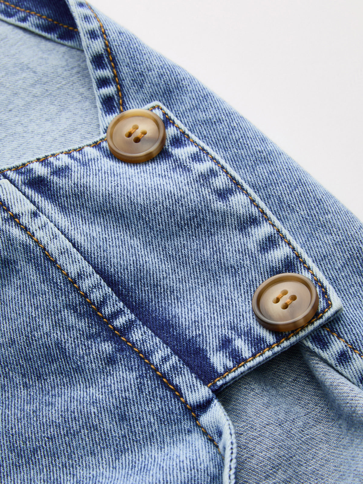 Side Slit Denim Vest & Drawstring Shorts Set