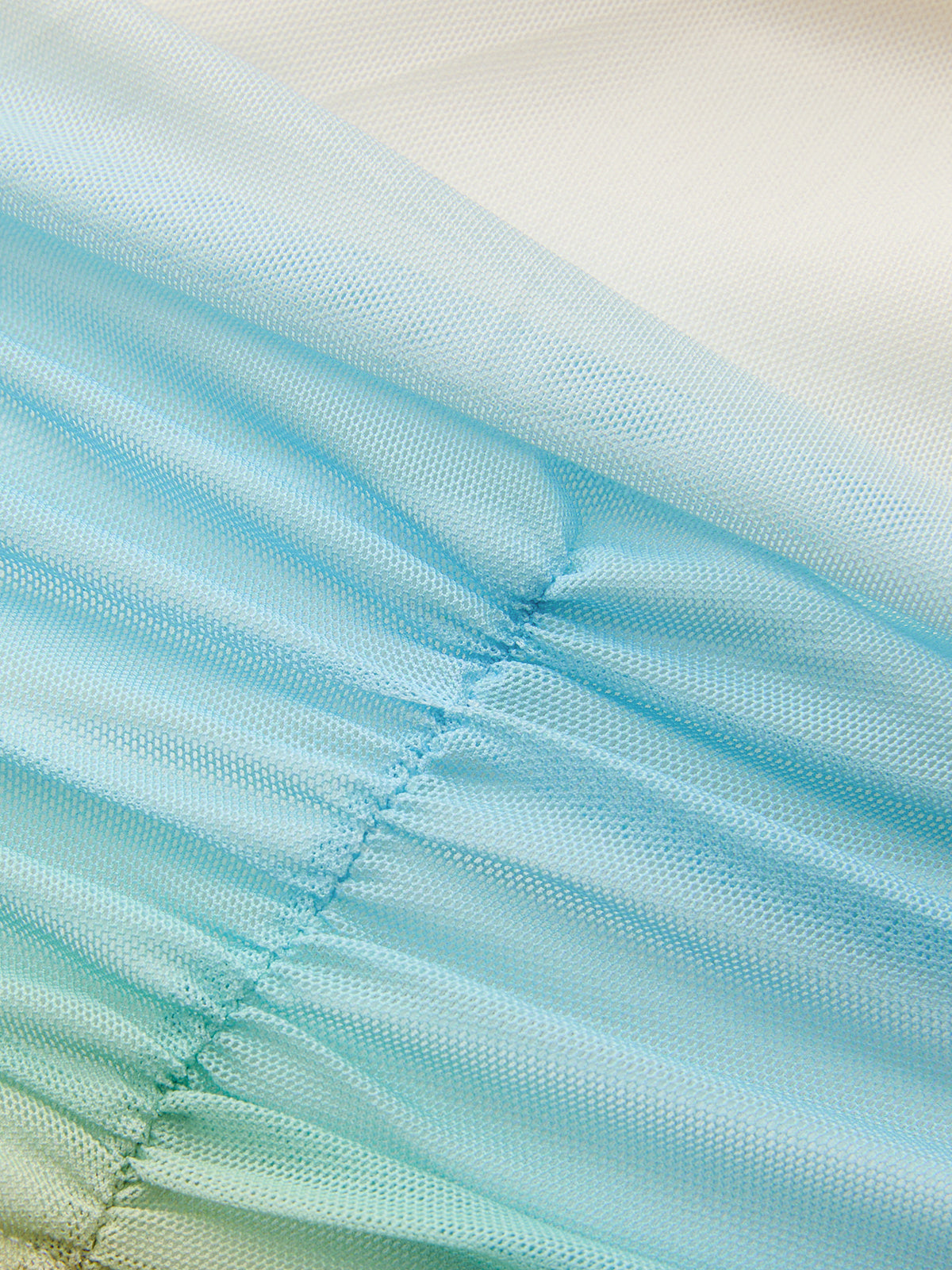Gradient Mesh Backless Maxi Dress