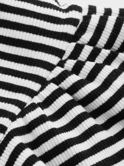 Striped Ribbed Top