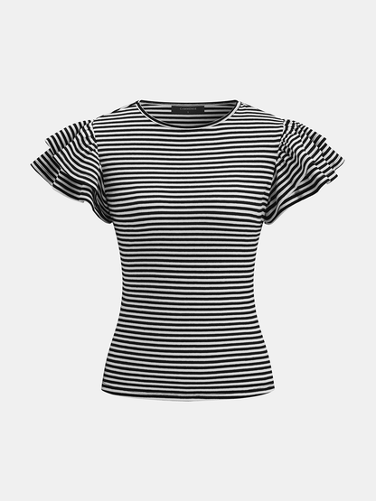 Striped Ribbed Top