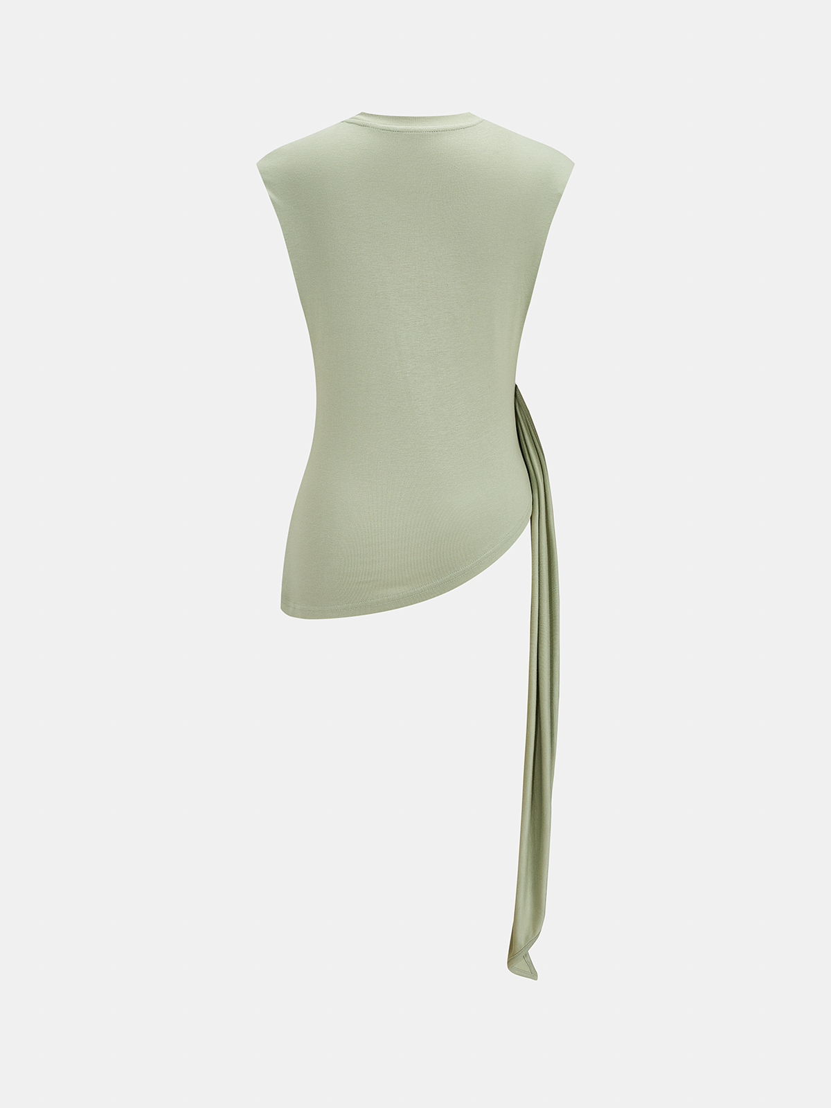 Draped Jersey Top & Wide-Leg Pants Set