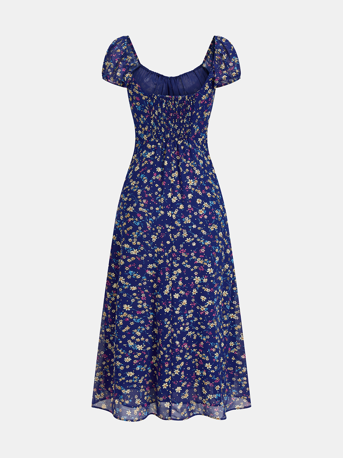 Ditsy Print Chiffon Maxi Dress