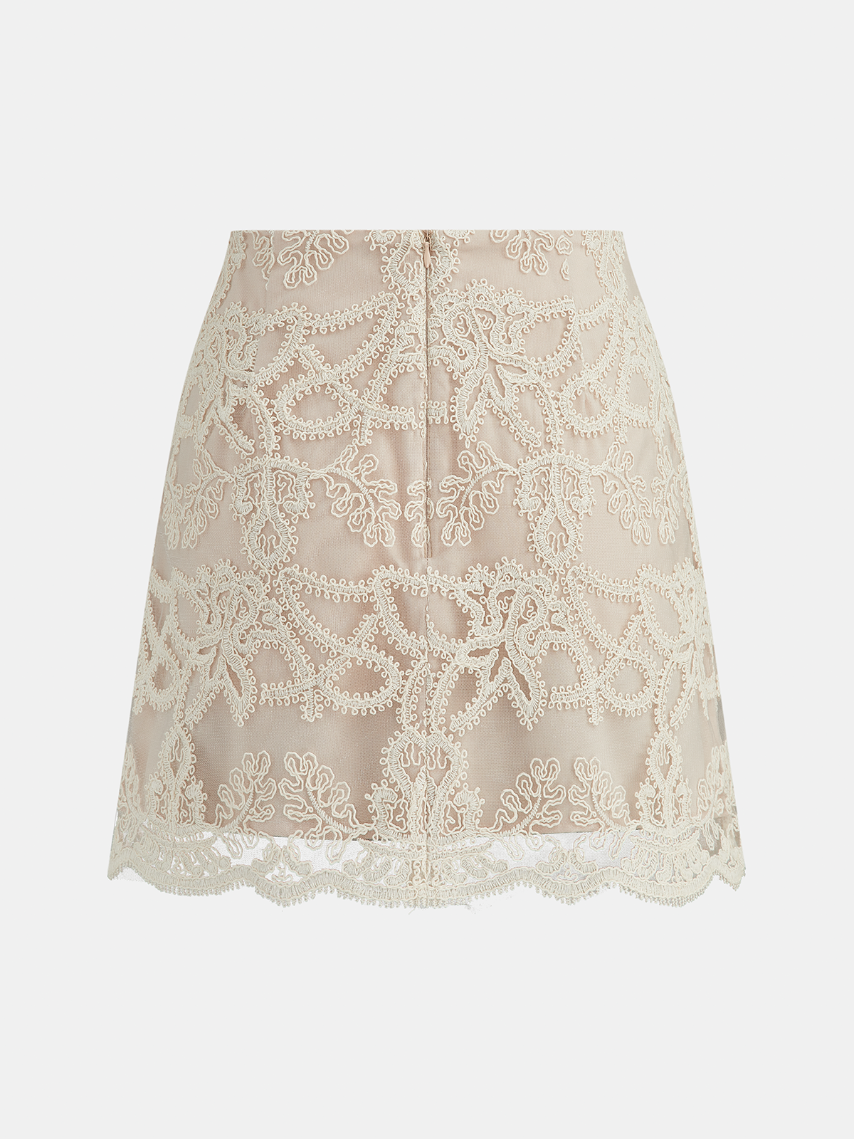 V-Neck Lace Vest & Mini Skirt Set