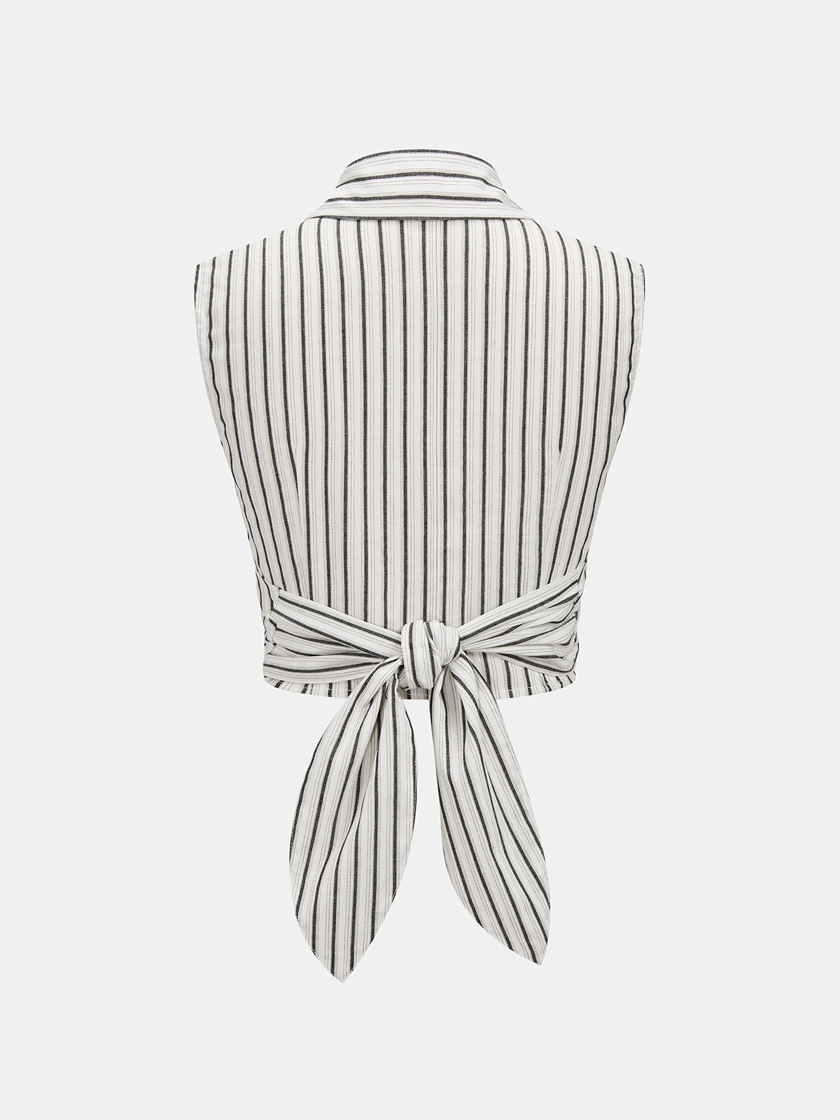 Striped Tie-Back Cotton Top & Pants Set
