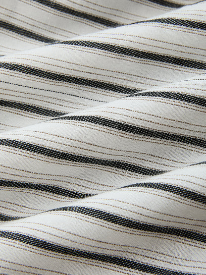 Striped Tie-Back Cotton Top & Pants Set