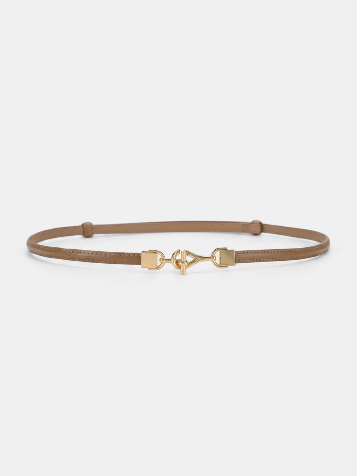 Slim Leather Metal Buckle Waist Belt