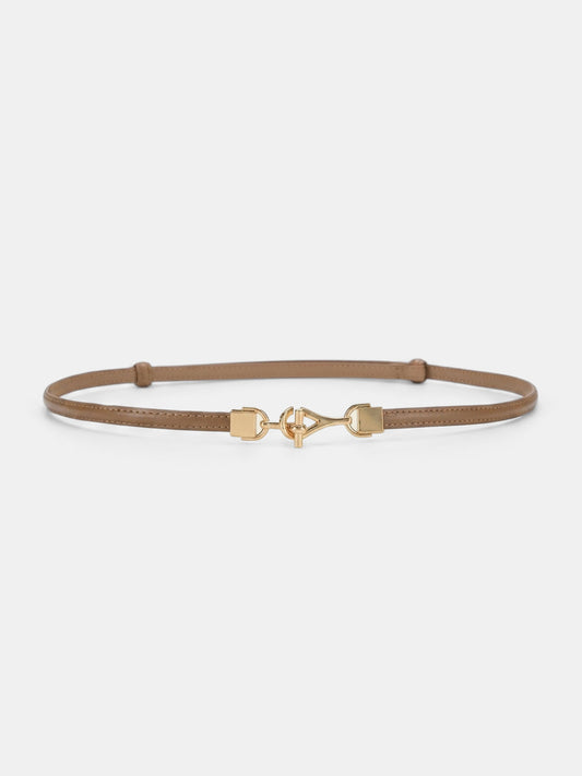 Slim Leather Metal Buckle Waist Belt