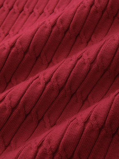 Contrast Trim Textured Knit Vest