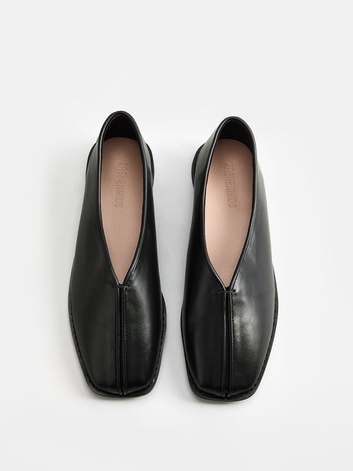 Square Toe Soft Leather Loafers