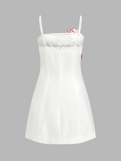 3D Iris Appliqué Cami Mini Dress