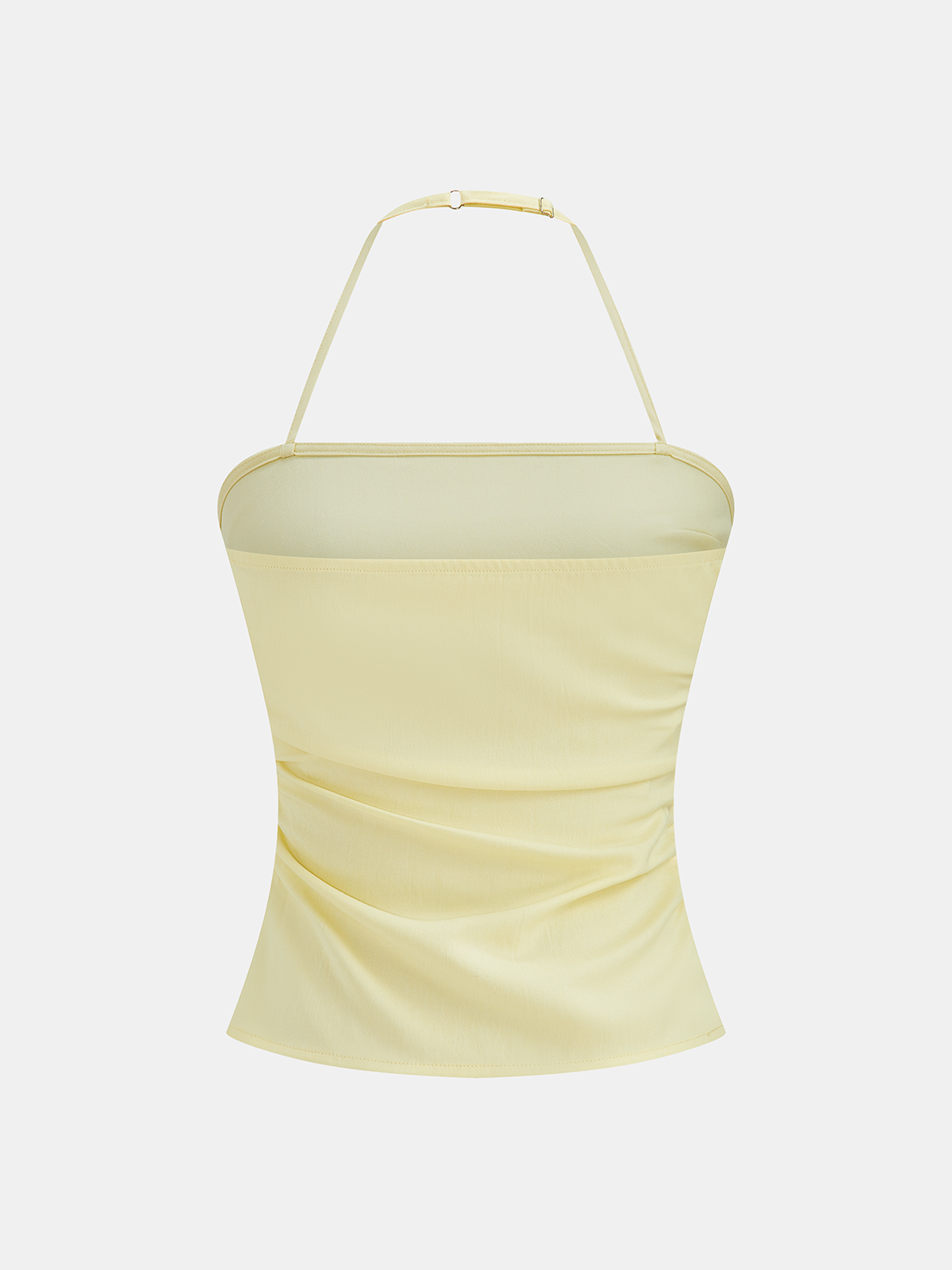 Ruched Halter Top & Wide Leg Pants Set