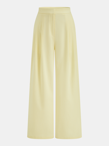 Ruched Halter Top & Wide Leg Pants Set