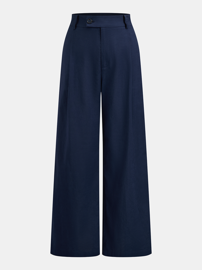 Cotton Linen Halter Wrap Top & Pants Set