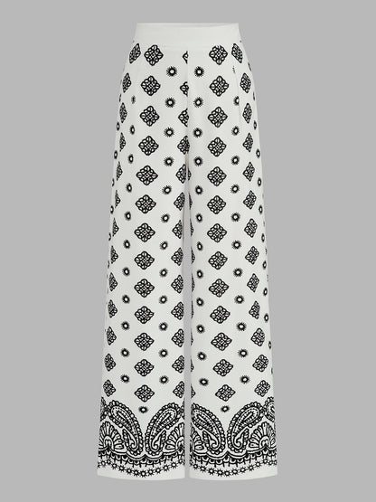 Printed Wrap Tie Cami Top & Pants Set