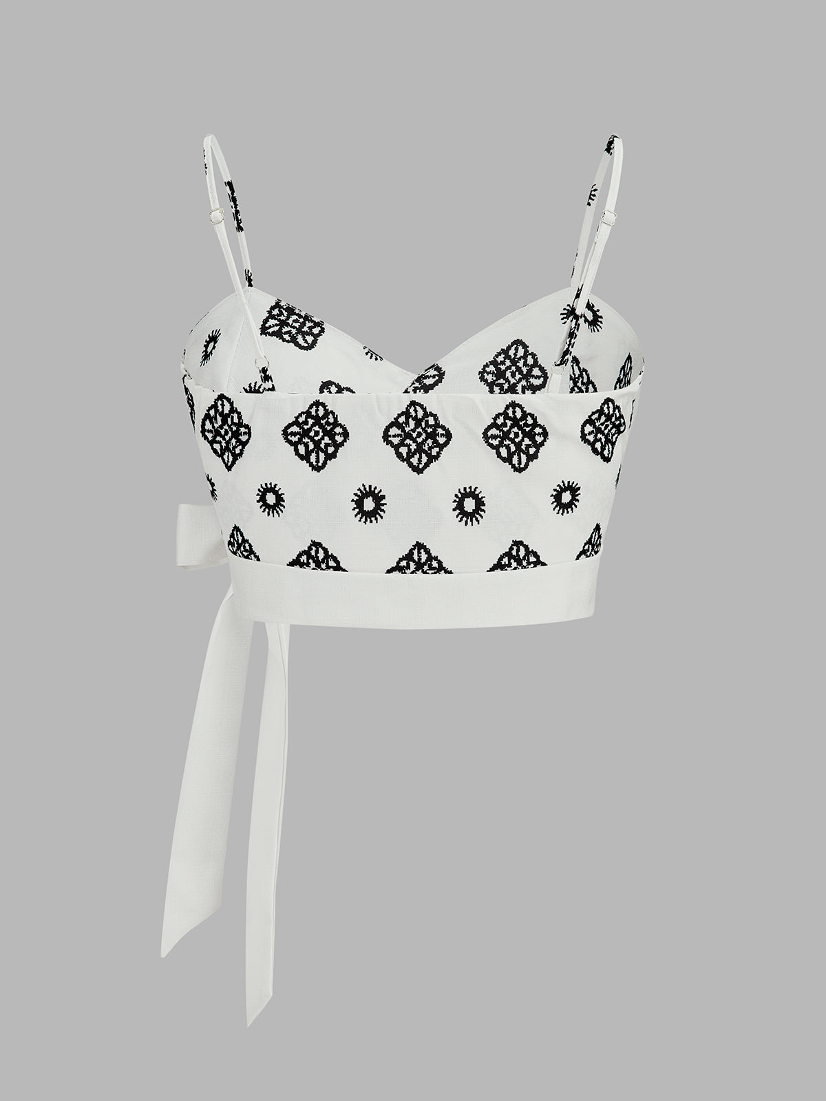 Printed Wrap Tie Cami Top & Pants Set