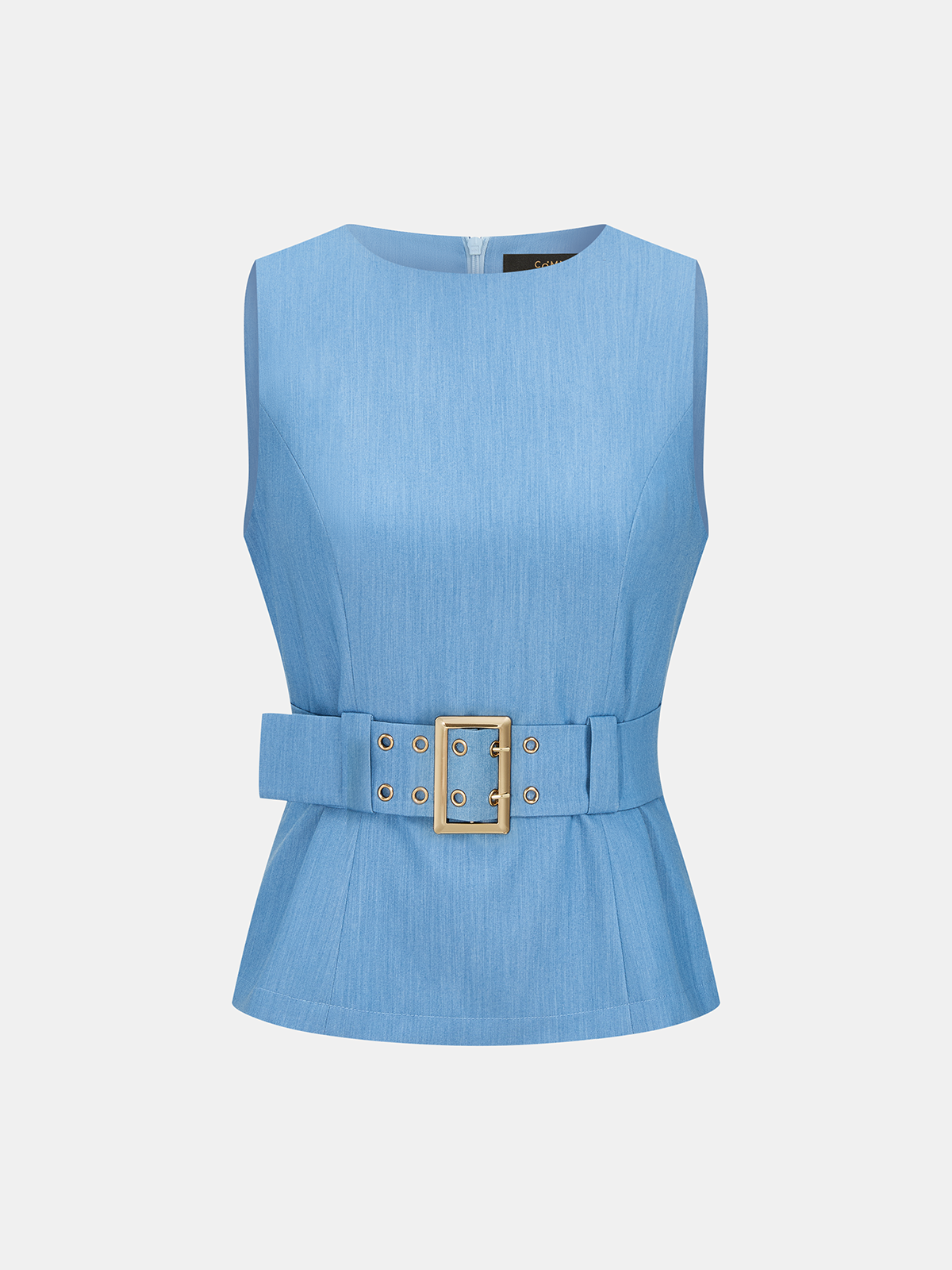 Belted Sleeveless Top & Wide Leg Pants Set