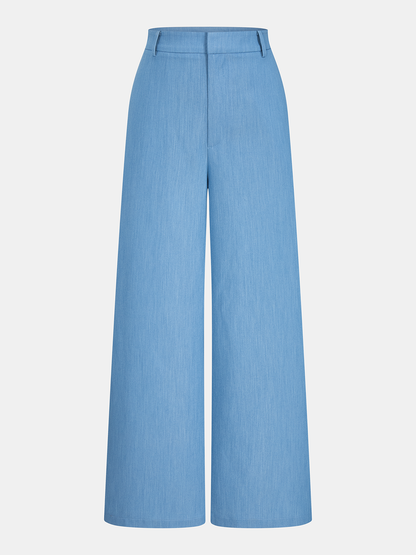 Belted Sleeveless Top & Wide Leg Pants Set