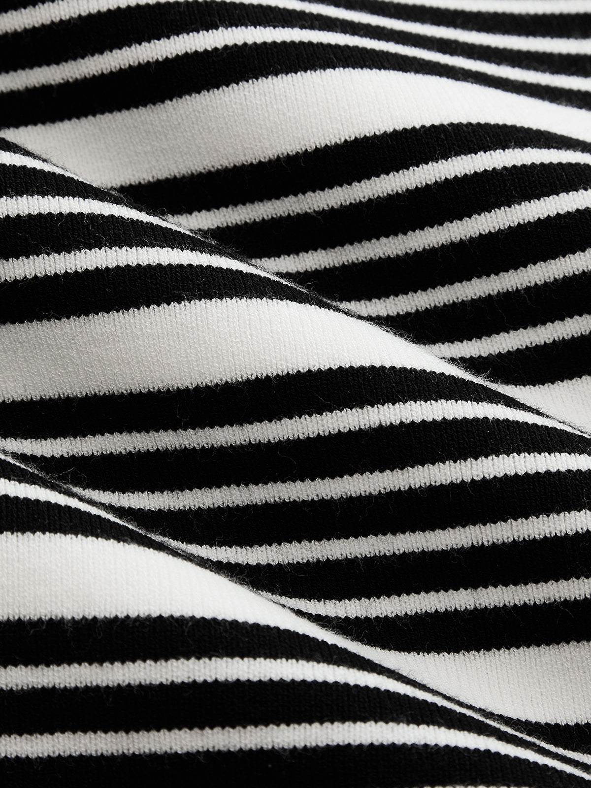 Wavy Trim Striped Ribbed Knit Tank Top