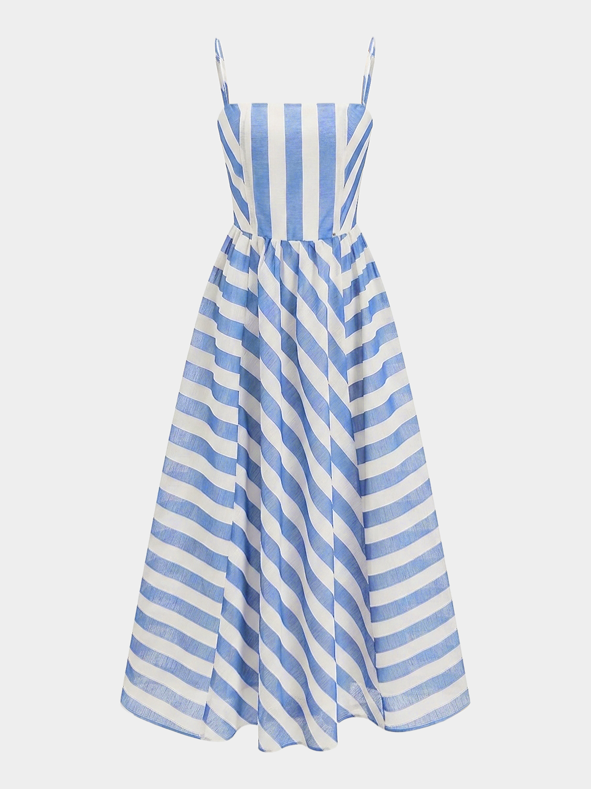 Striped Organza Cami Maxi Dress