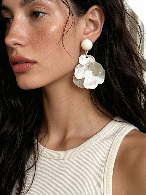 Large Floral Statement Earrings