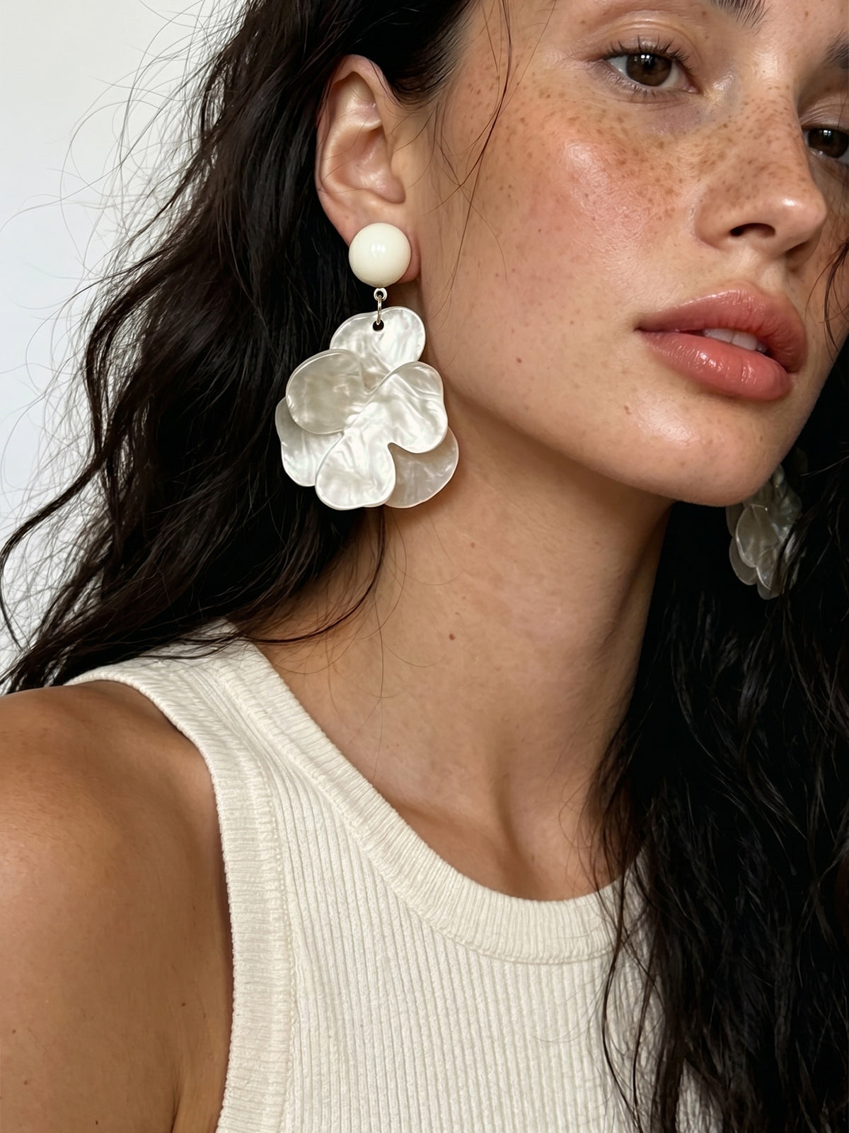 Large Floral Statement Earrings