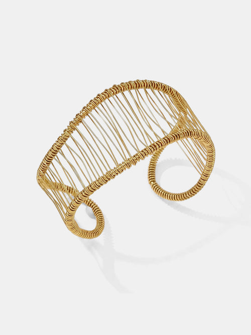 Geometric Wire Open Cuff Bangle