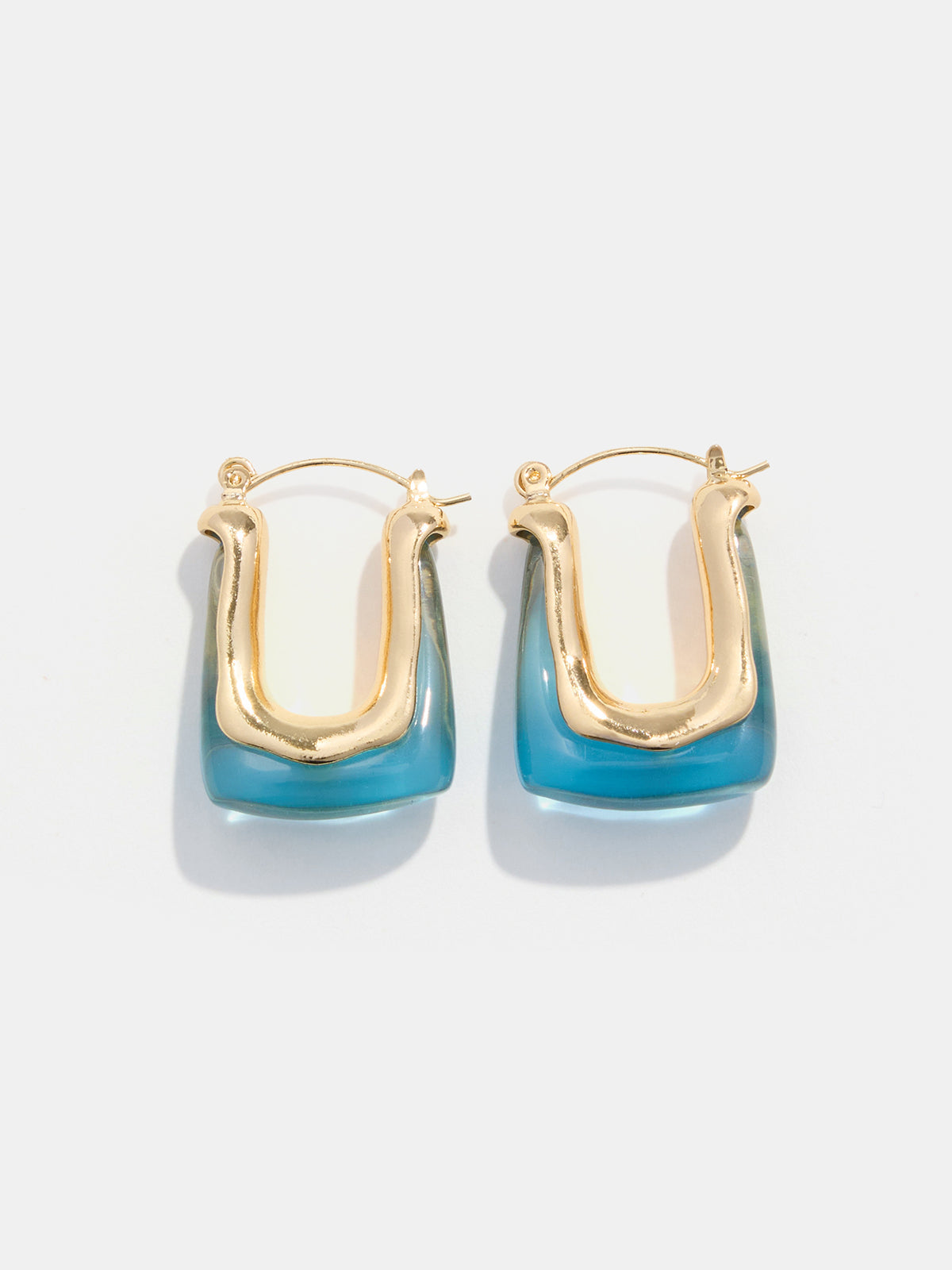 Square Resin Hoop Earrings