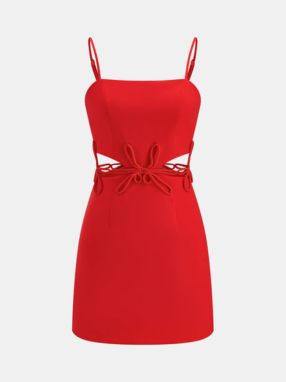 Chinese Knot Cutout Cami Mini Dress